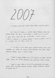 Kronika obce IV - 238.&nbsp;list Rok 2007